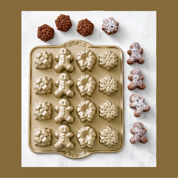 Nordic Ware Nonstick Cast Aluminum Holiday Bitelets Pan Baking Bundle & More! - Picture 9 of 13